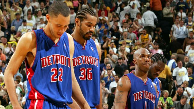 The early-aughts Pistons always got close, but only brought it home once.