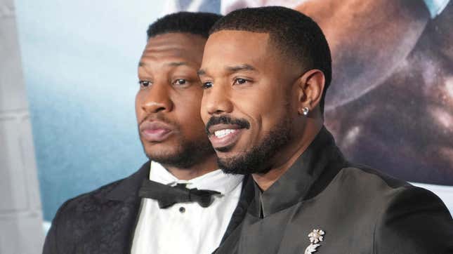  Jonathan Majors and Michael B. Jordan at the CREED III Los Angeles Premiere held at the TCL Chinese Theatre in Hollywood, CA on Monday, February 27, 2023.