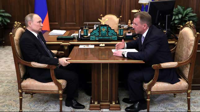 Putin meets with Shuvalov in Moscow, Russia, March 2020.