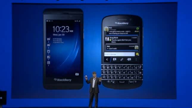 Image for article titled This is what the new BlackBerry phones look like