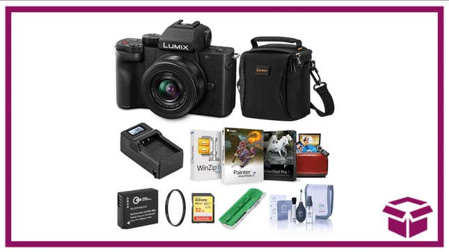 If it’s time to grab a new camera, try this Panasonic Lumix DC-G100, which comes with a free Mac Accessory Kit.