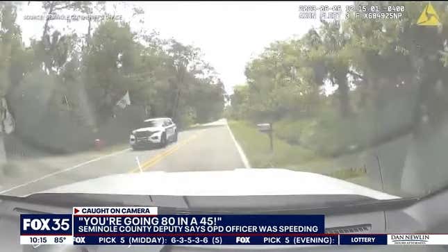 Image for article titled Bodycam Shows Florida Cop Fleeing After Being Stopped For Speeding