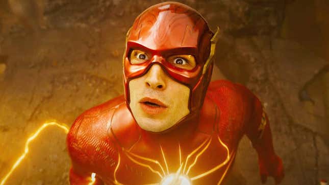 Ezra Miller as The Flash in the 2023 film.