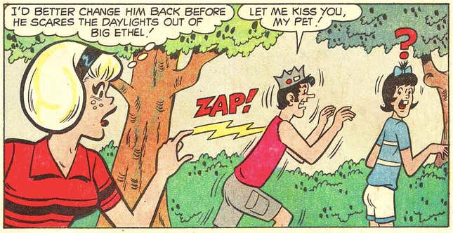 Sabrina using her magic to make Jughead love Big Ethel.