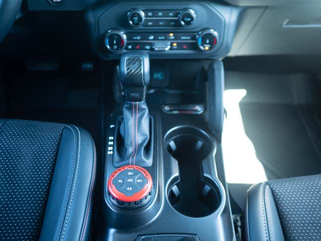 Image for article titled The 2022 Ford Bronco Raptor Has all the Good Buttons and Switches