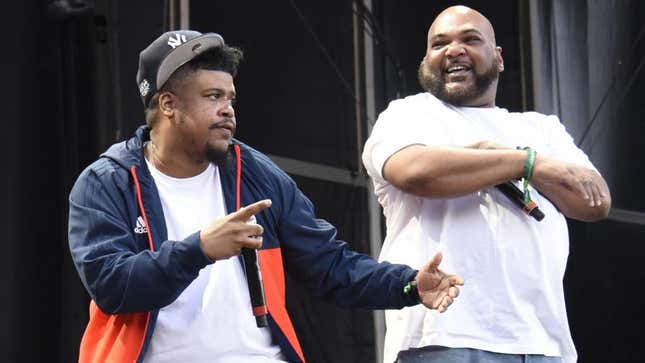 Trugoy the Dove (L) and Maseo of De La Soul perform during the 2017 Life is Beautiful Festival on September 24, 2017 in Las Vegas, Nevada.