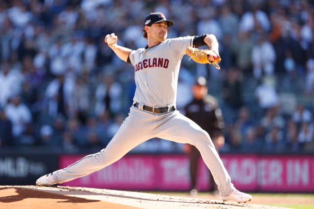 Cleveland Guardians pitcher Shane Bieber
