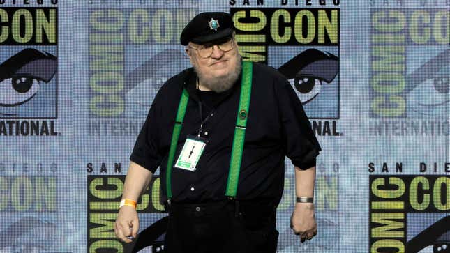 George R.R. Martin speaks onstage at the "House of the Dragon" panel during 2022 Comic Con International: San Diego at San Diego Convention Center on July 23, 2022 in San Diego, California. (