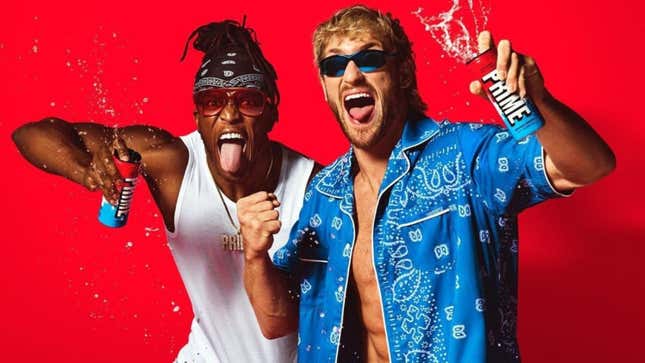 YouTubers KSI (left) and Logan Paul (right) introduce Prime Energy's new Ice Pop flavor in a May 30 Instagram post.