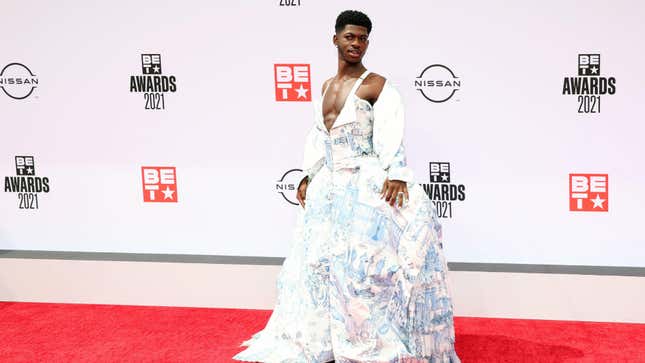 Image for article titled Lil Nas X Ruled the BET Awards Red Carpet