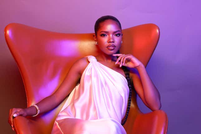  Ryan Destiny poses for a portrait during the BET Awards 2019 on June 23, 2019 in Los Angeles, California.