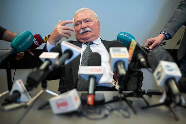 Walesa denies communist collaboration.