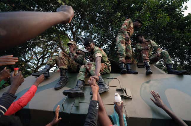 “Brave soldiers.”