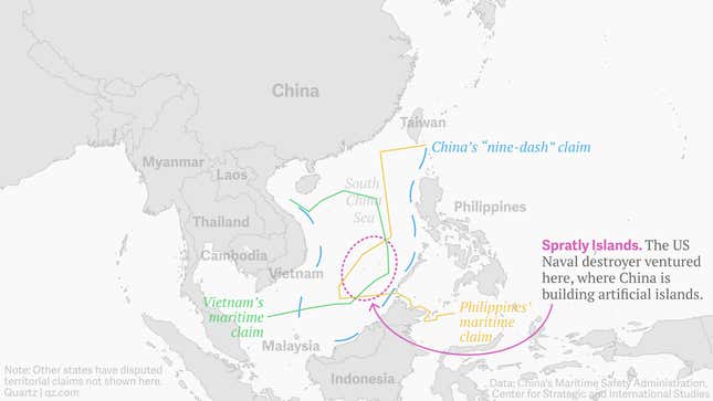 Mind the nine-dash line.
