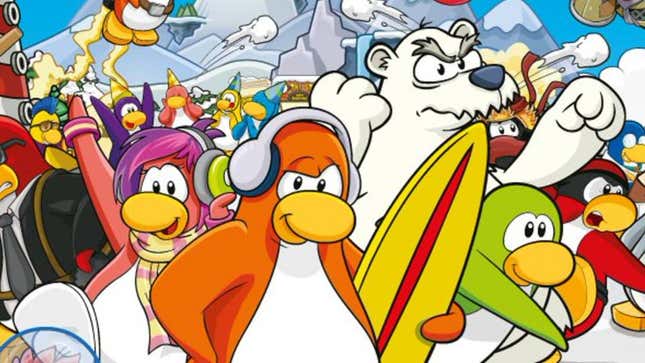 An image of penguins from Club Penguin Rewritten.