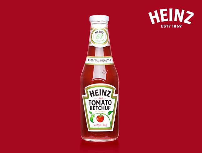 Image for article titled Heinz Boosts Sales By Adding Phrase ‘Mental Health’ To Ketchup Bottles