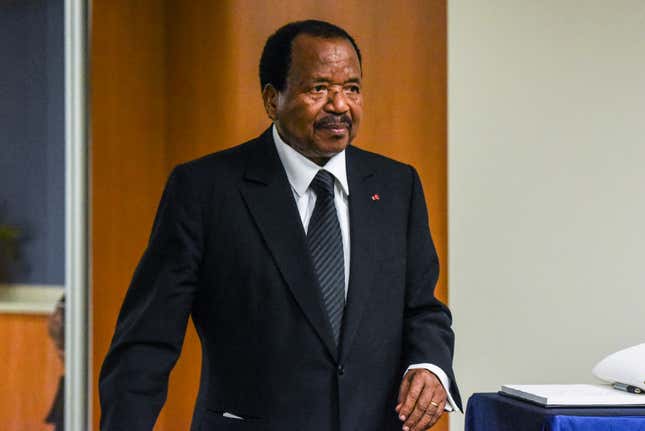 Cameroon’s president Paul Biya was last seen at the UN general assembly in New York last month