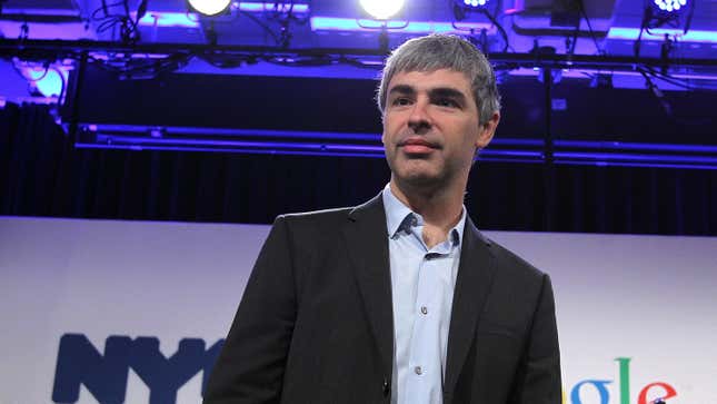 A picture of Google co-founder and former CEO Larry Page circa May of 2012. 
