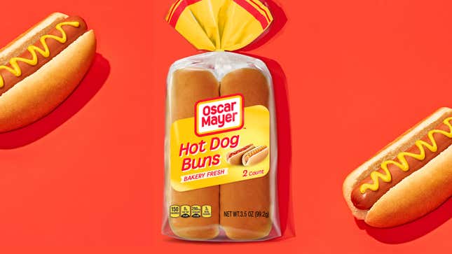 Graphic of Oscar Mayer hot dog bun two-pack