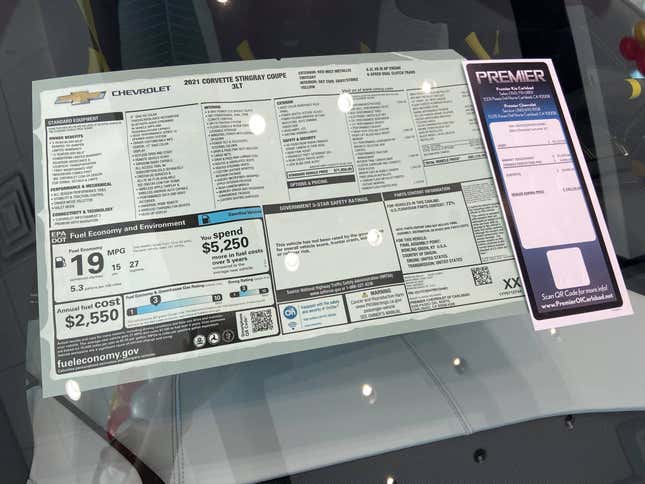 Image for article titled Dealers Are Still Playing Games With Corvette C8 Markups