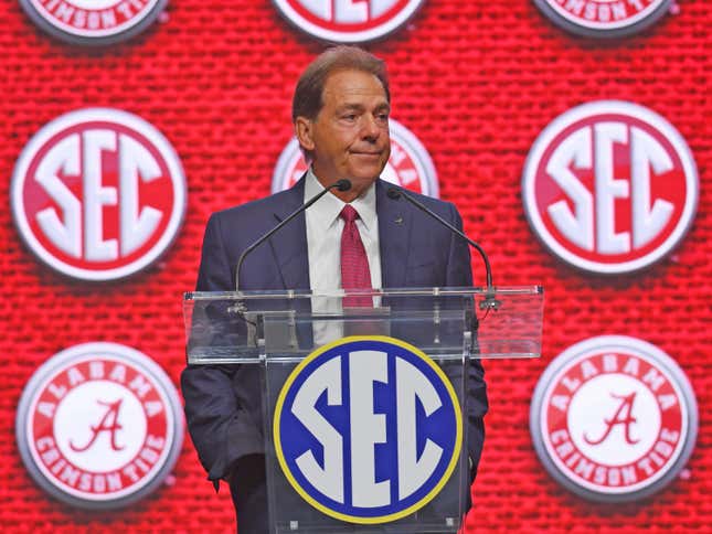 Worry about your own pocket, Saban.