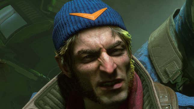A close up shows Captain Boomerang making a very confused face. 