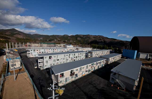 Temporary Multi-level Container Housing, Miyagi Prefecture, Onagawa, 2011