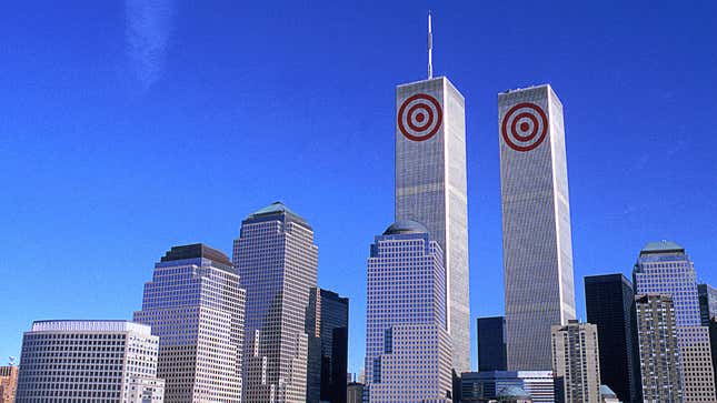 Image for article titled 9/11 Truther Questions Why There Were 2 Huge Bull’s-Eyes Painted On Side Of Twin Towers