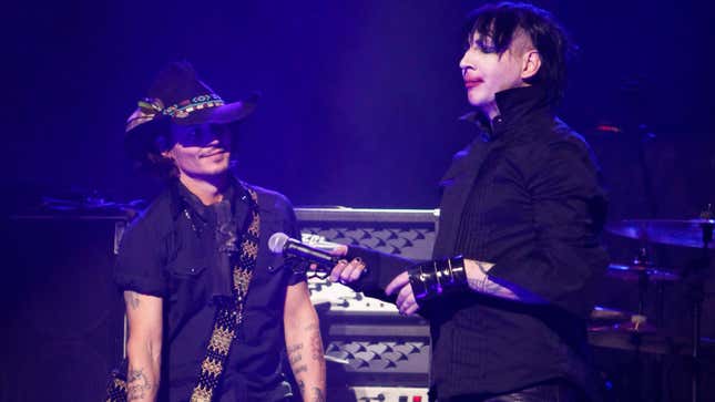 Image for article titled Reminder: Johnny Depp and Marilyn Manson, Both Accused of Rape, Are &#39;Good Friends&#39;