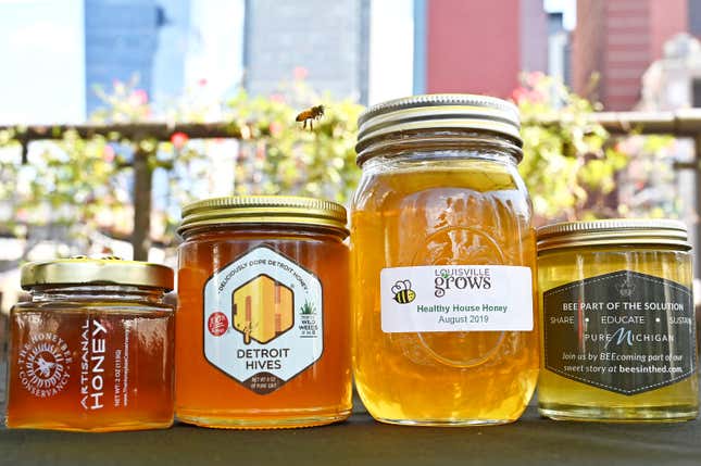 Jars of honey.