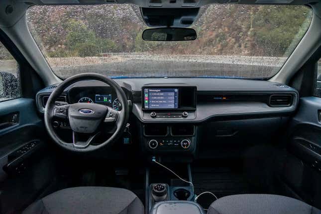 The interior of the 2023 Ford Maverick XL.