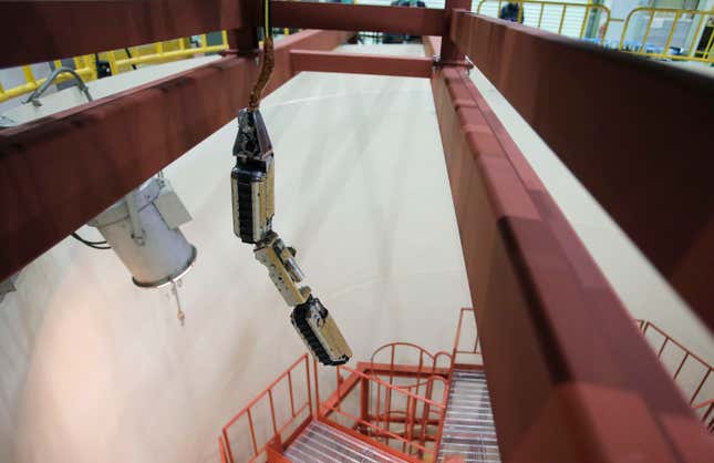 The robot in “snake” mode.