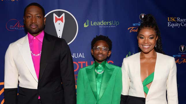  (L-R) Dwyane Wade, Zaya Wade and Gabrielle Union attend the Better Brothers Los Angeles Truth Awards on March 07, 2020 in Los Angeles, Calif.