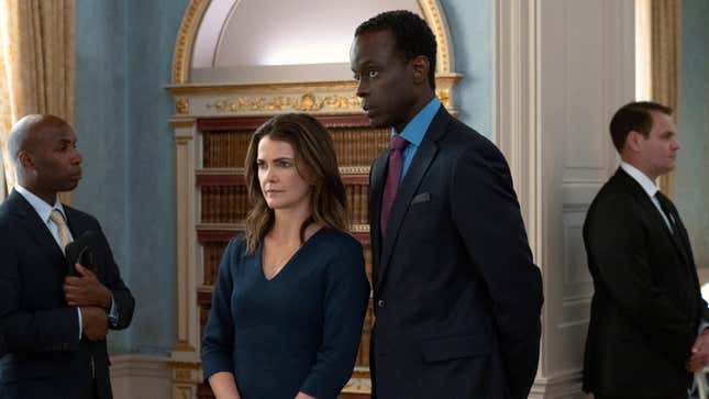 Keri Russell and Ato Essandoh in The Diplomat