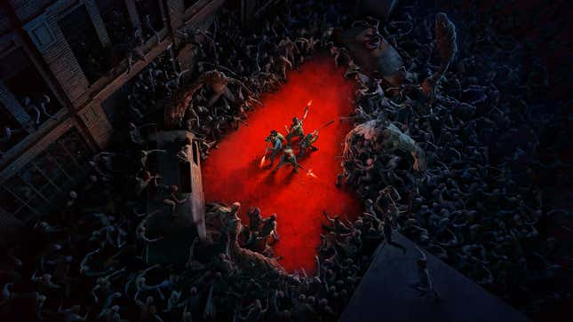 Zombies surround players in a promo shot from Back 4 Blood. 