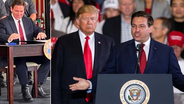 Image for article titled Ron DeSantis Keeps Wearing Heels As Trump Reportedly Mulls Calling Him &#39;Tiny D&#39;