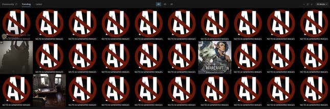 Image for article titled Some Of My Favorite Images From ArtStation's AI Protests