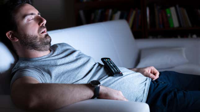 Image for article titled How Bad Is It to Fall Asleep to the TV?