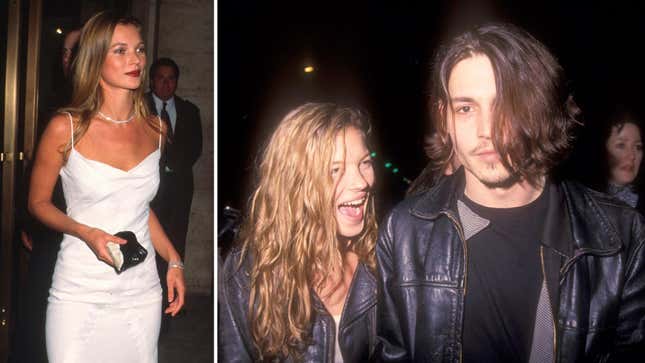Here’s Kate Moss wearing the infamous diamond necklace that she says Johnny Depp made her pull out of his ass. 