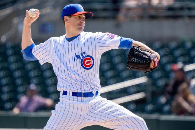 Kyle Hendricks pitches for the Iowa Cubs during a game against Louisville at Principal Park, Thursday, April 27, 2023.
Hendricks3 Jpg