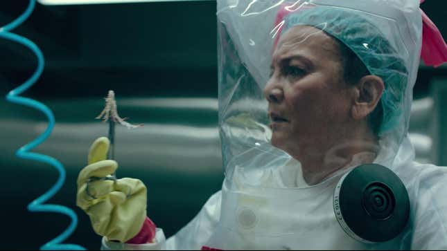 Professor Ibu Ratna looks at strands of fungal life in HBO's The Last of Us.