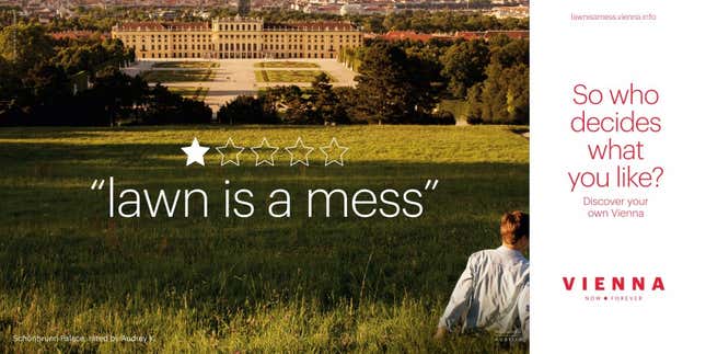 An ad from the “Unrating Vienna” campaign.