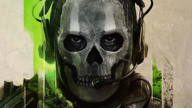 Box art for Call of Duty Modern Warfare II shows an operative in a skull-face mask preparing to win back hearts and minds. 