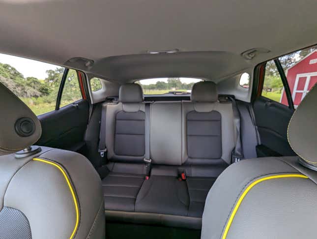 The rear seats of the 2024 Chevy Trax