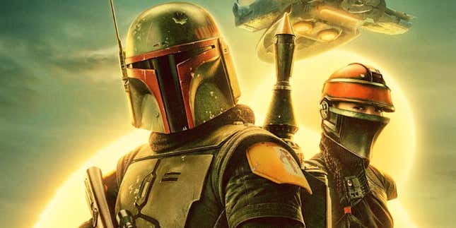 Temuera Morrison and Ming-Na Wen as Boba Fett and Fennec Shand in a poster for The Book of Boba Fett. 