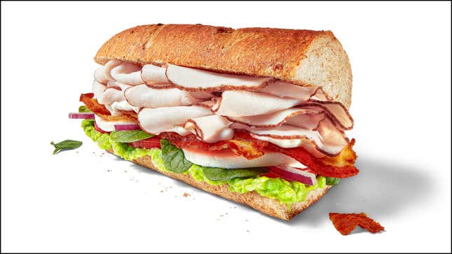 Subway's new cali fresh sandwich with turkey