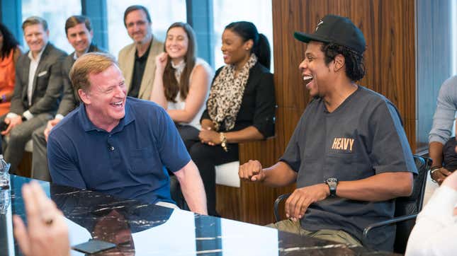 “I want to be held accountable for what I am doing,” Jay-Z said at this meeting with Roger Goodell in 2019.