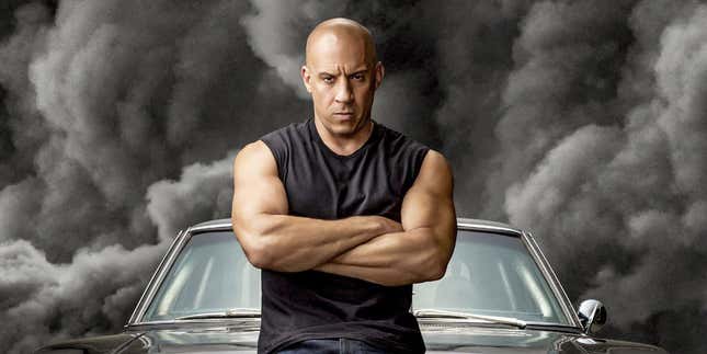 Vin Diesel in a promo poster for F9: The Fast Saga.