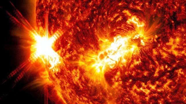 NASA’s Solar Dynamics Observatory captured this image of a solar flare on January 9, 2023.