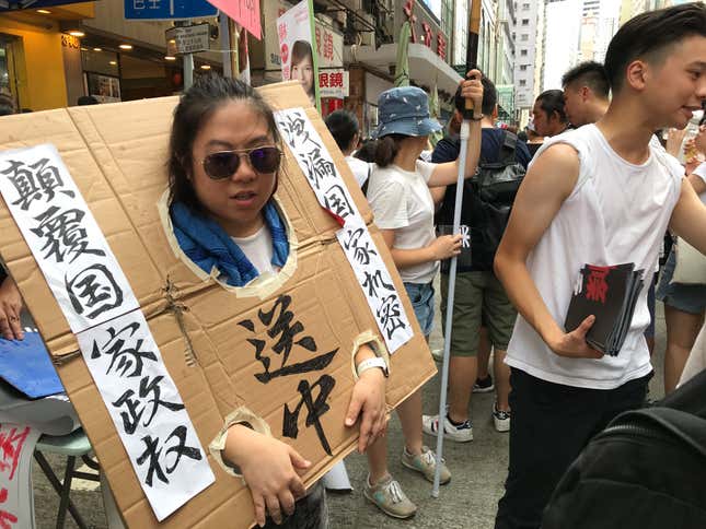 Hong Kong marches against allowing extradition to mainland China